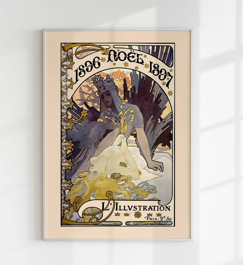 1896 Noel 1897 Alphonse Mucha – Fine Art Canvas Jugendstil