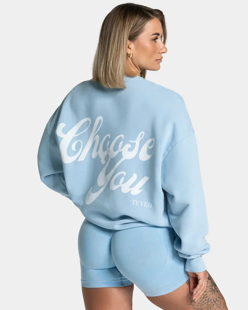Acid Oversized Sweater "Babyblau"