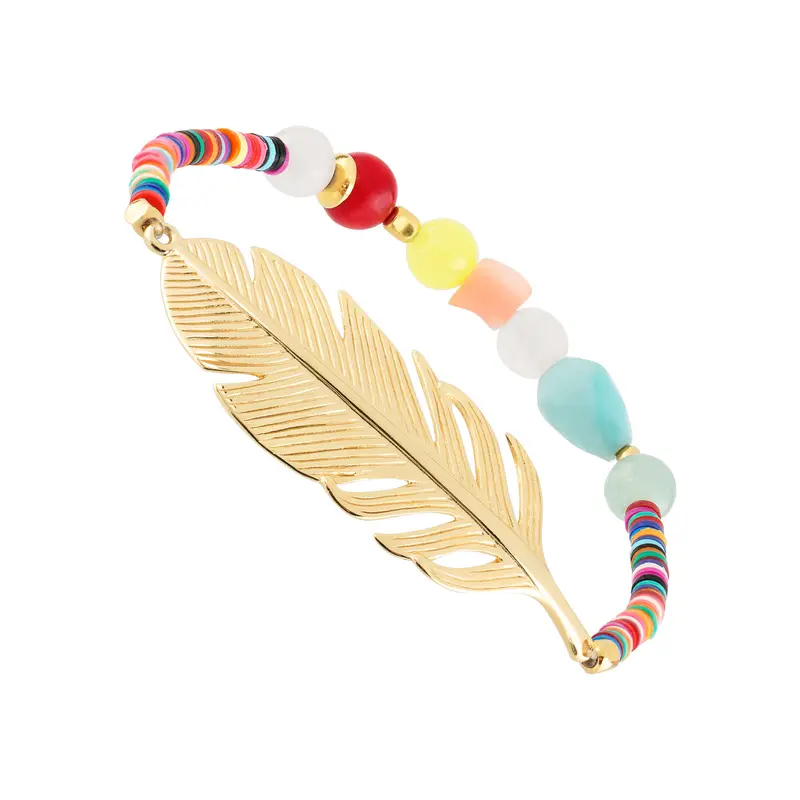 Afrika Stretcharmband „Be Free", Gold