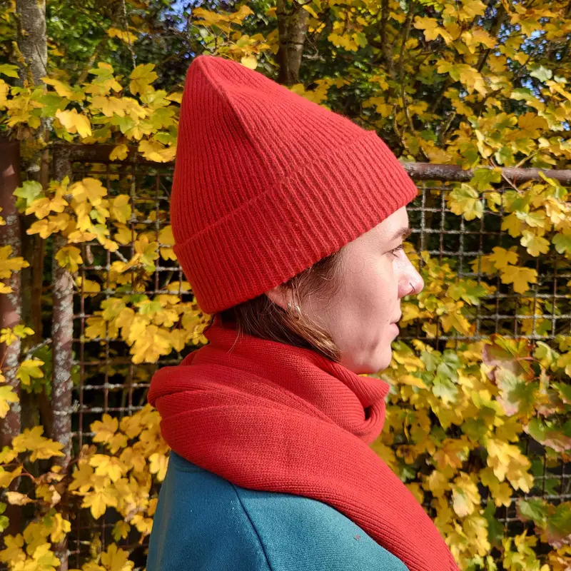 AH-Textil Unisex Schal und Mütze (2-tlg. Set) "MERINO"