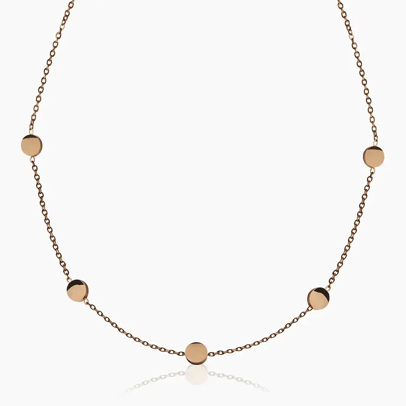 ALEXASCHA Kurze verstellbar Kette mit Plättchen