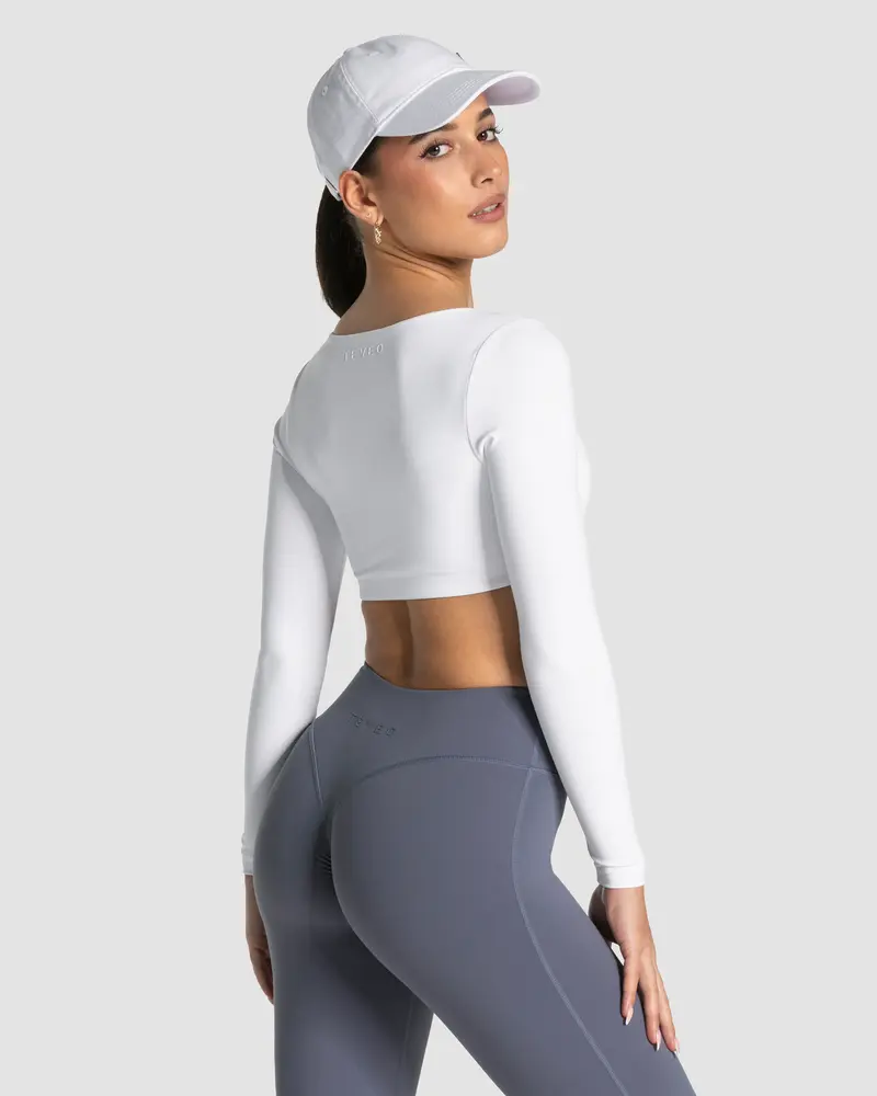 Allrounder Cropped Longsleeve "Weiß"