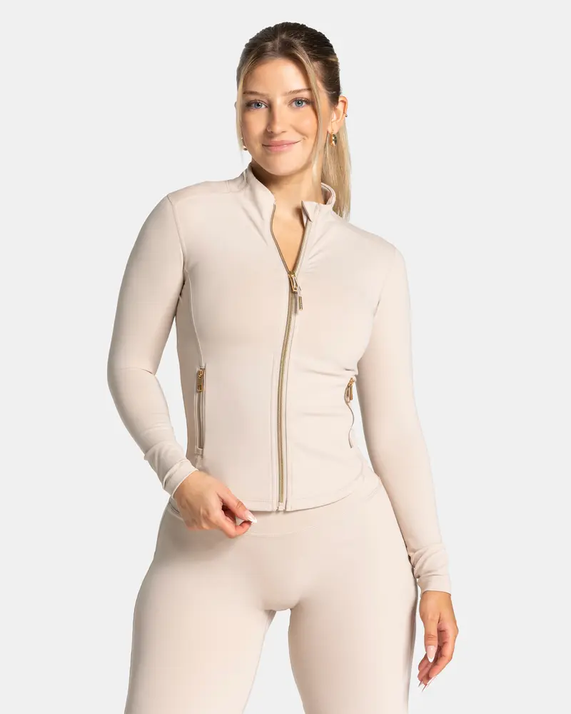 Allrounder Shaping Zip Jacke "Cream - Gold"
