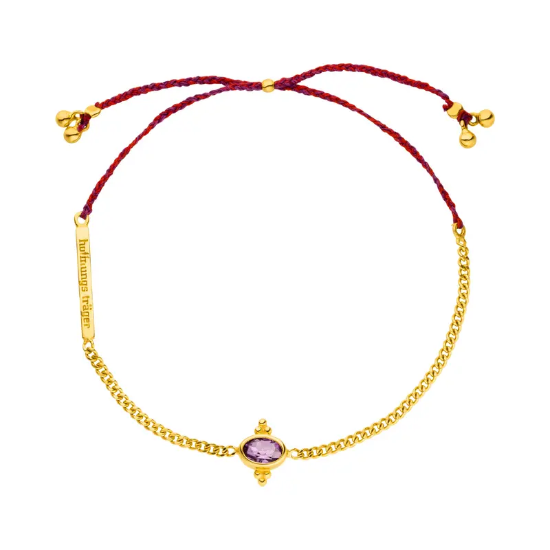 Amethyst Armkette „Sei positiv“