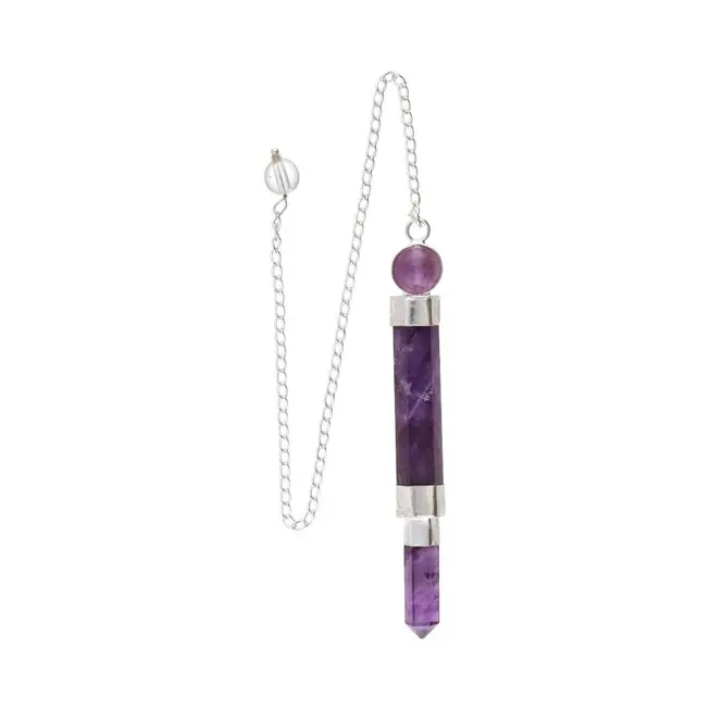Amethyst Generator Pendel – naturbelassen, Herkunft Brasilien, ca. 5–6 cm