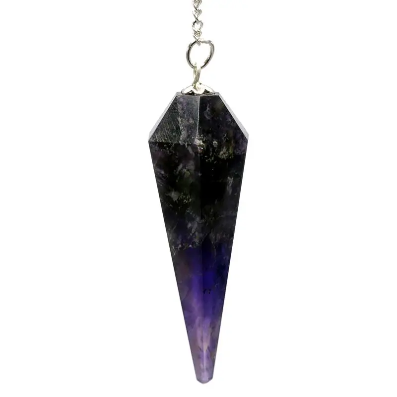 Amethyst-Pendel mit Facettenspitze