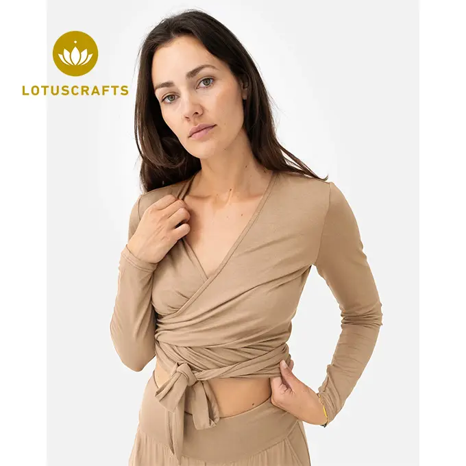 Amina Wrap Top - desert sand
