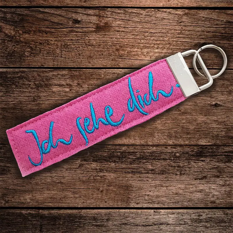 Anhänger 'Ich sehe dich' rosa