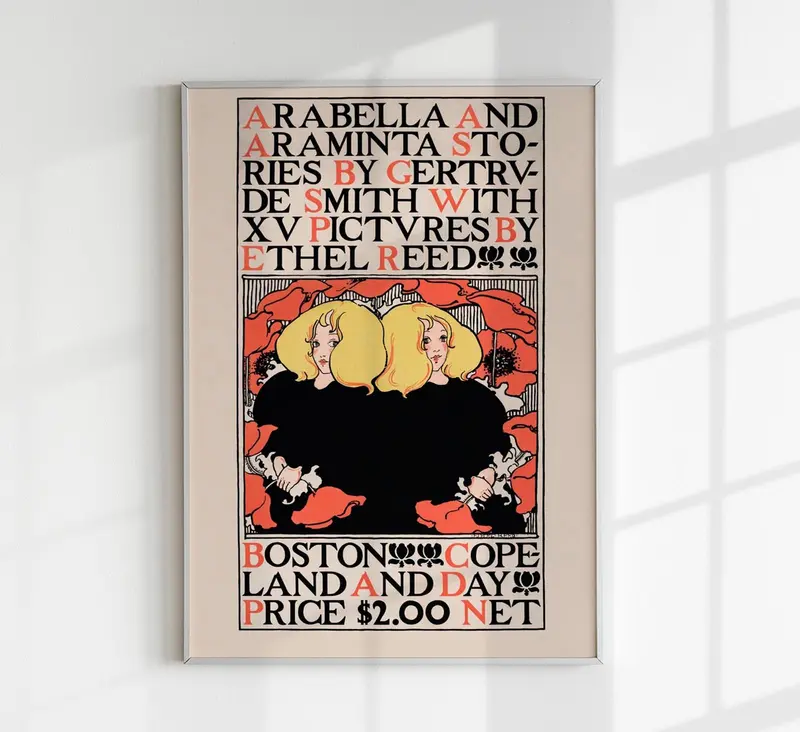 Arabella and Araminta Stories by Ethel Reed – Kunstdruck Vintage Poster