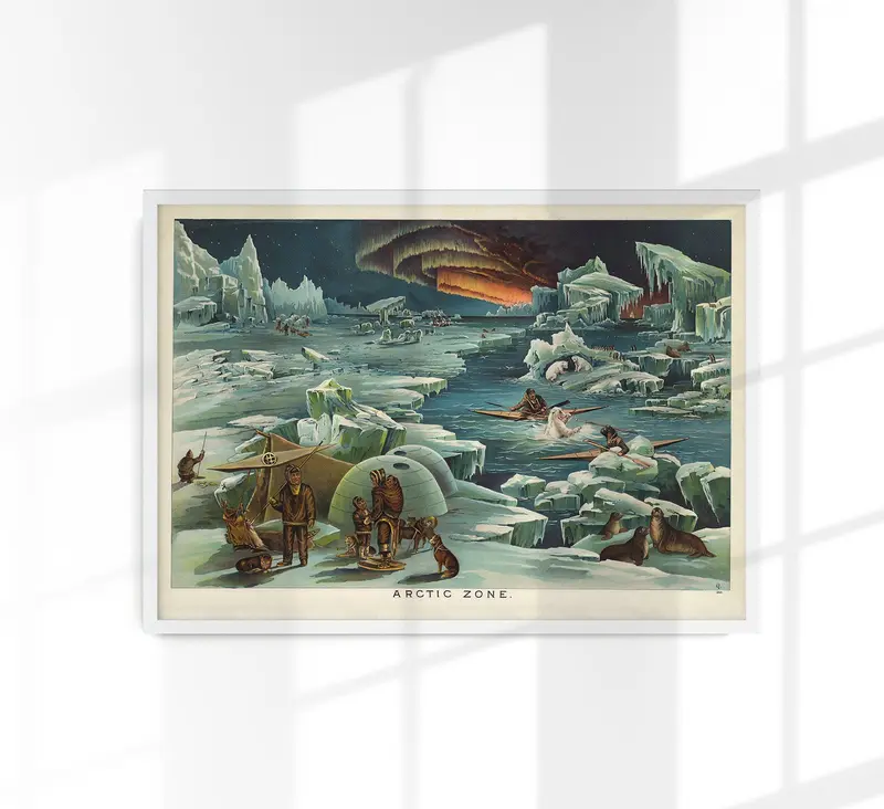 Arctic Zone Poster – Vintage Science Illustration