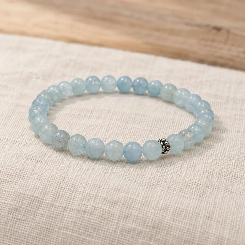Armband aus Heilstein - Aquamarin