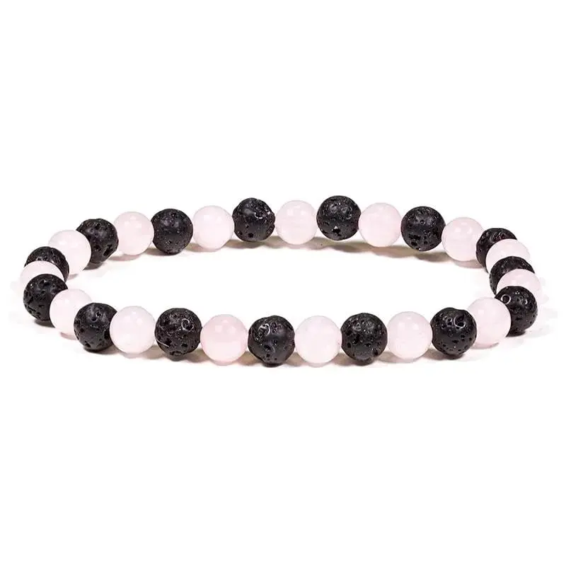 Armband Lava / Rosenquarz
