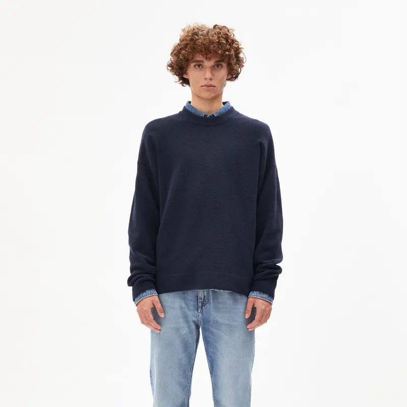 ARMEDANGELS Herren Strickpullover "LOAAN RECYCLED WOOL" - depth navy