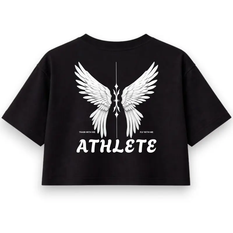 ATHLETE OVERSIZE CROP TOP (BACKPRINT)