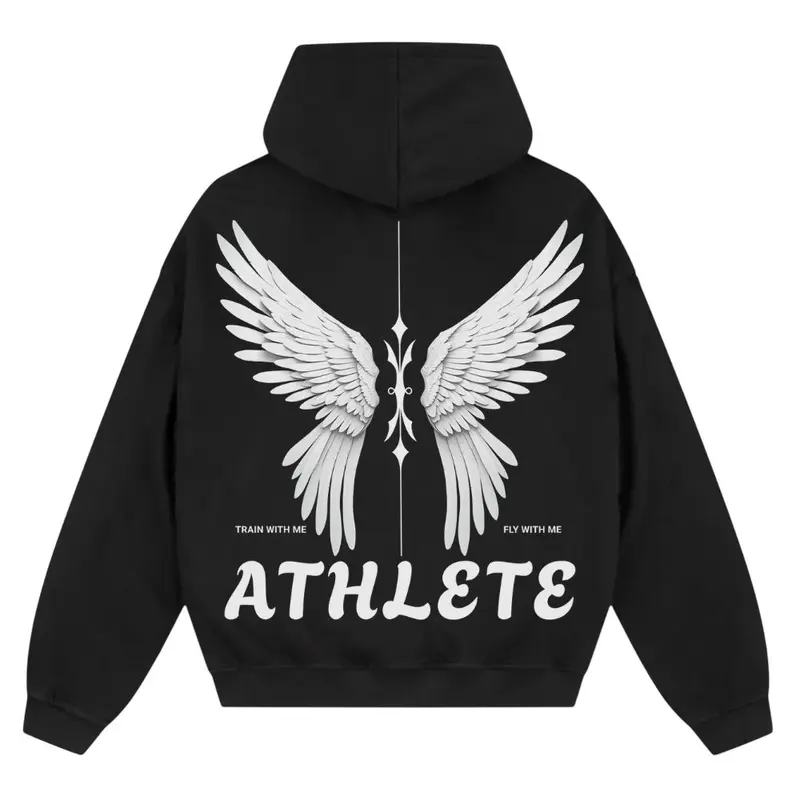 ATHLETE OVERSIZE ZIPPER HOODIE