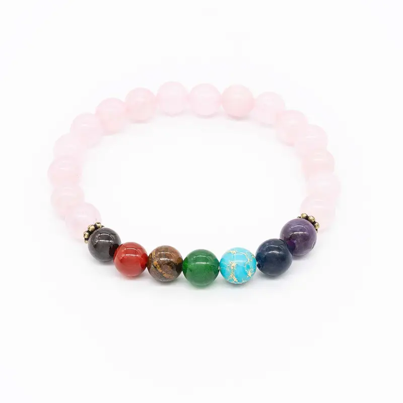 Aya - Rosenquarz Chakra Armband