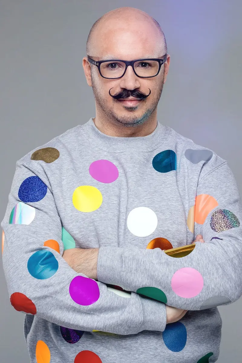 Balls Sweater Multicolor Dots Unisex Allover Print