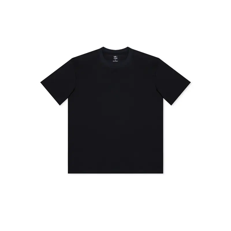Basic Pima Tee N°2 Schwarz 100 % Pima-Baumwolle Relaxed Fit
