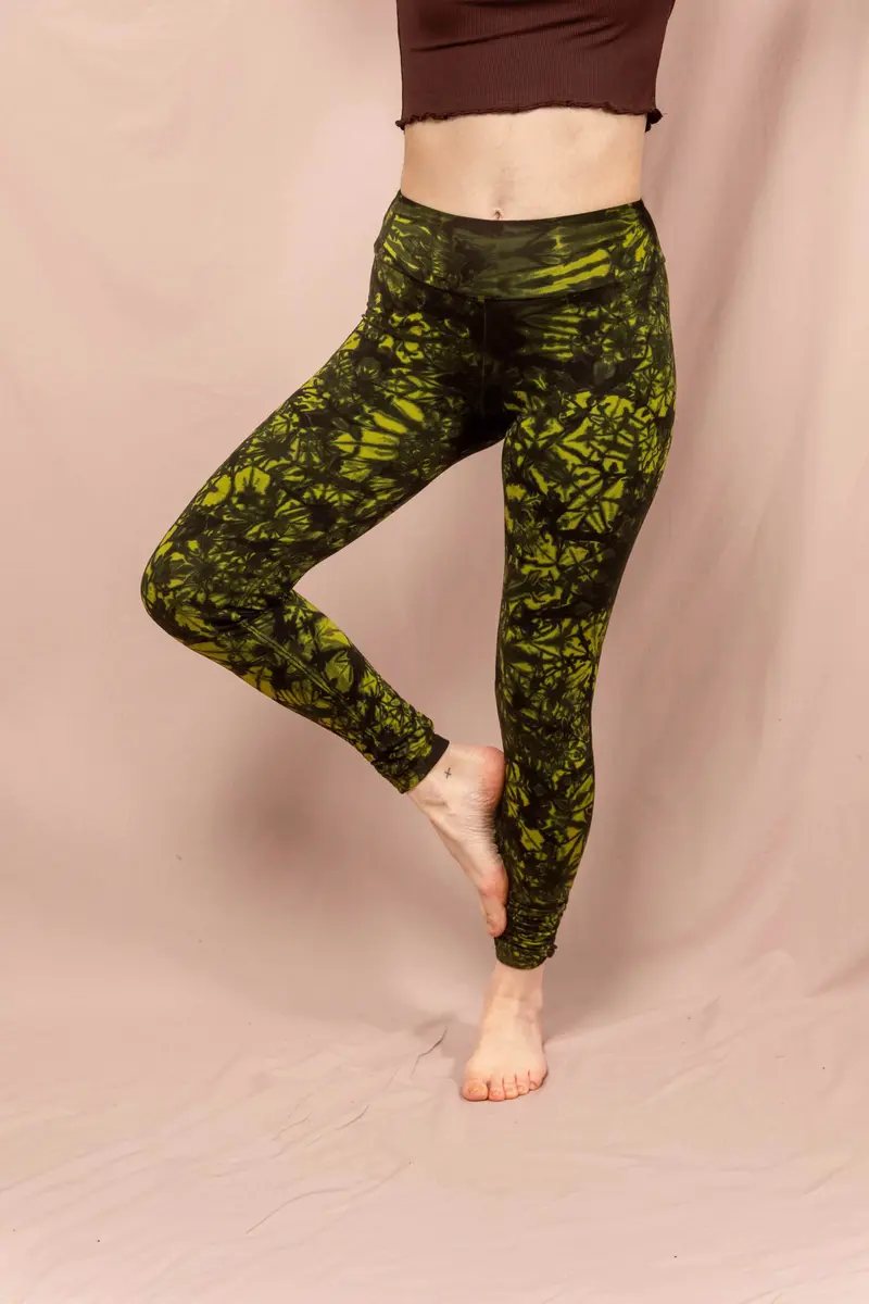 Batik Leggins ~ Grün/Schwarz