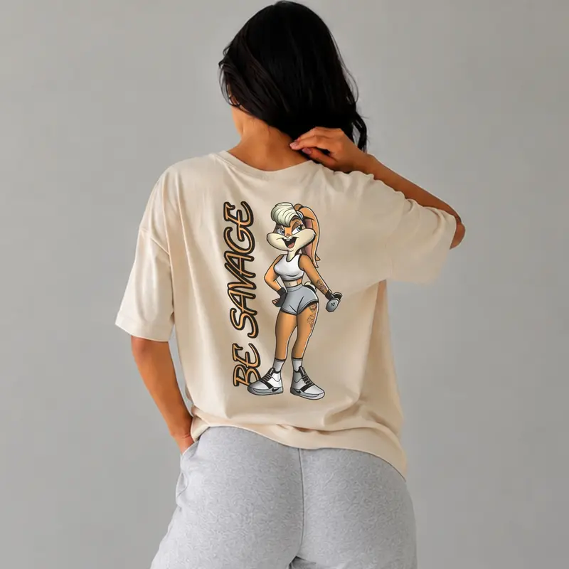 BE SAVAGE OVERSIZE SHIRT (BACKPRINT)