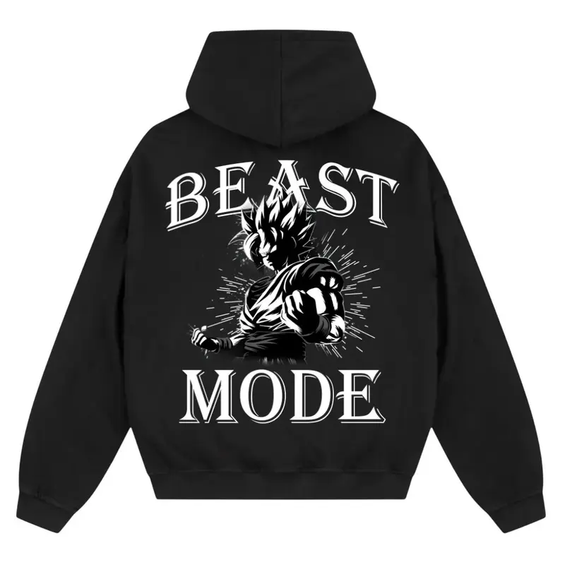 BEAST MODE OVERSIZE ZIPPER HOODIE