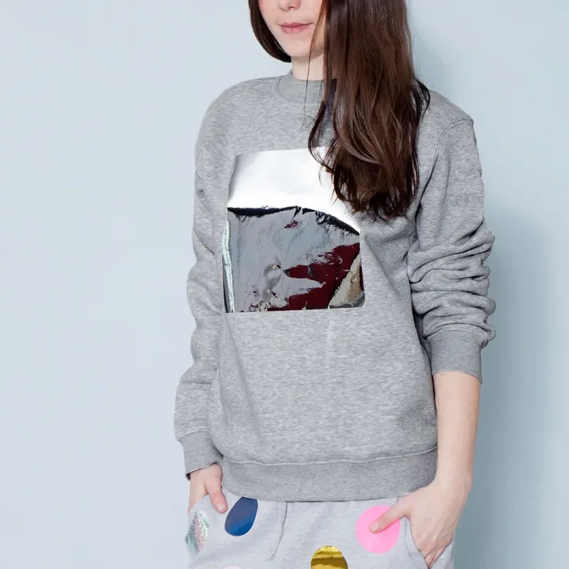 Big Square Sweater – Unisex Relaxed Fit mit Pre-Crunched Foil