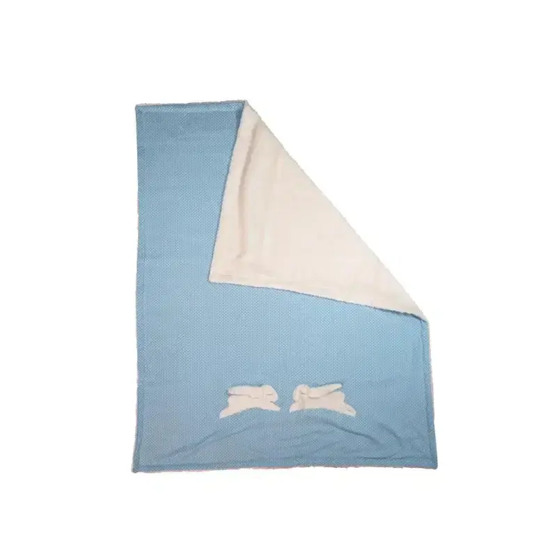 Bio Babydecke Hase 75 x 100 cm Baumwolle handgefertigt