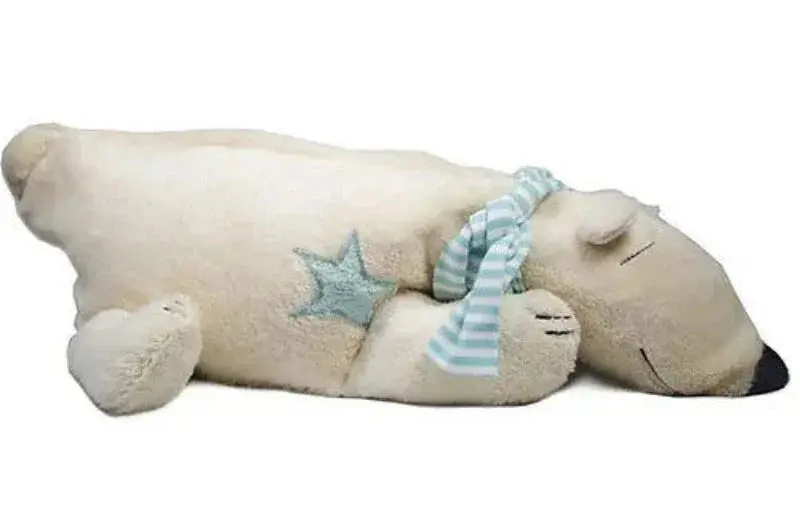 Bio Kuscheltier Großer Eisbär – Bio-Baumwolle, handgefertigt, 58 cm