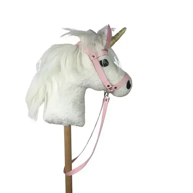 Bio Steckenpferd Einhorn – Handgefertigt, Bio-Baumwolle, kbA GOTS