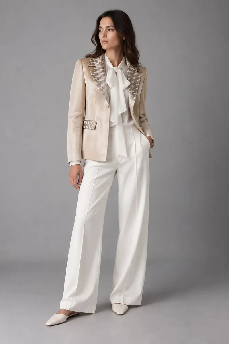 Blazer Gold – Recyceltes Material | Europäische Fertigung | Aline CELI