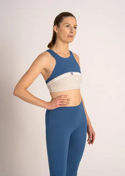 Blue Moon Upcycling Crop Top – Vintage-Look, blickdicht, nachhaltig