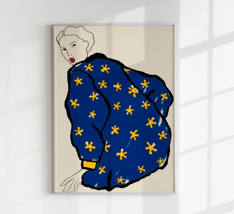 Blue Pullover Art Print – Patroa Studio Kunstdruck Berlin
