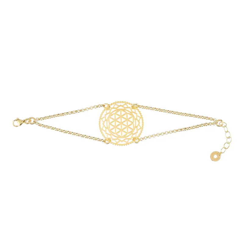 Blume des Lebens Armband Gold