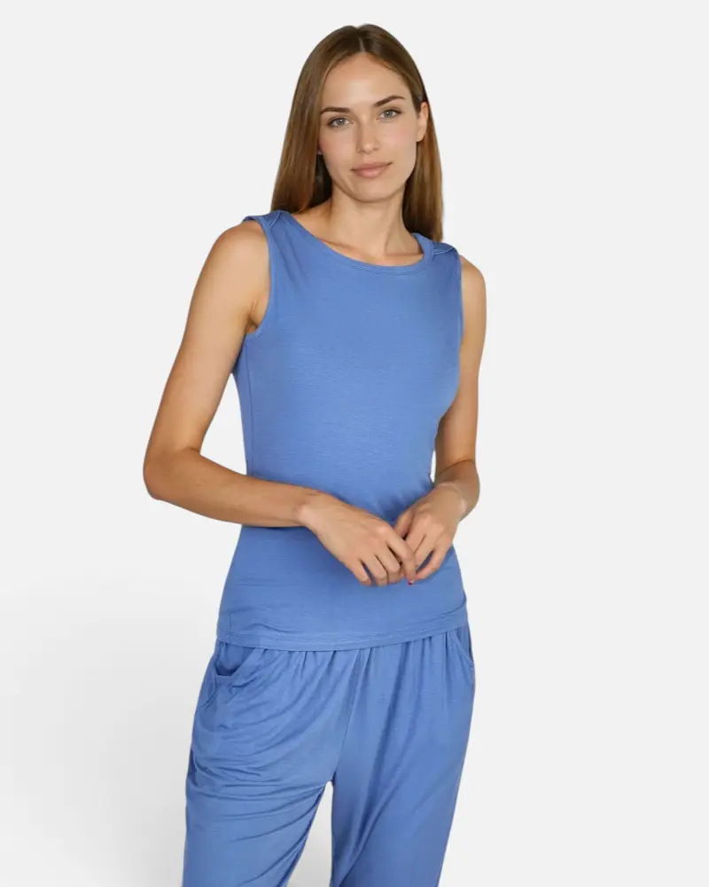 Boat Neck Top - Queen Blue