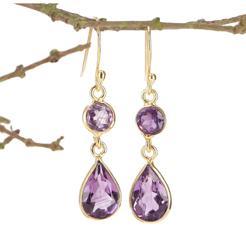 Boho Ohrringe Amethyst
