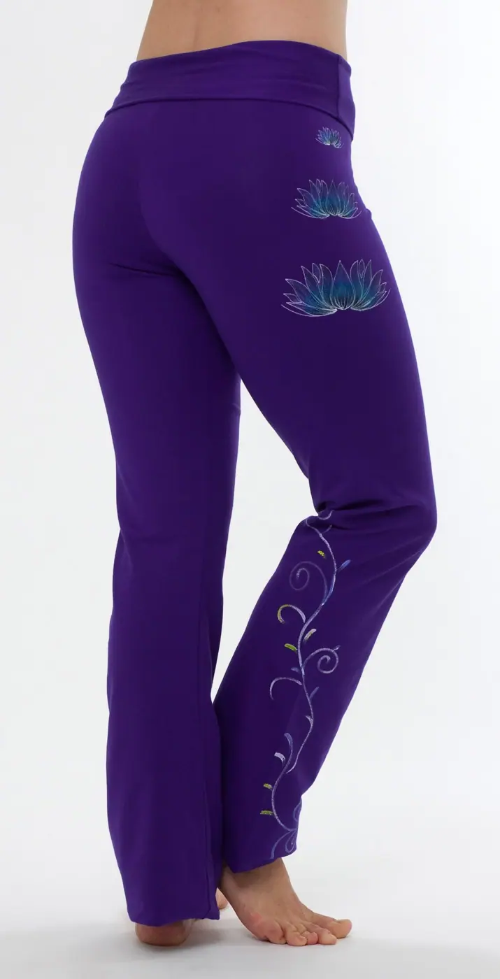 Bootleg-Hose "Lotus", purple