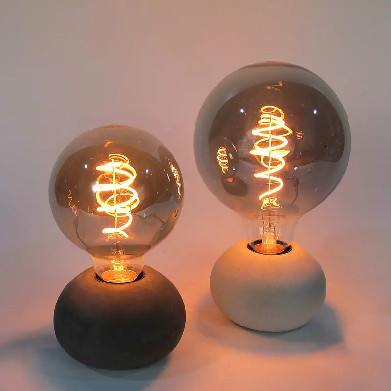 Bubble Tischlampe aus Beton – Dimmbar, E27, Handarbeit