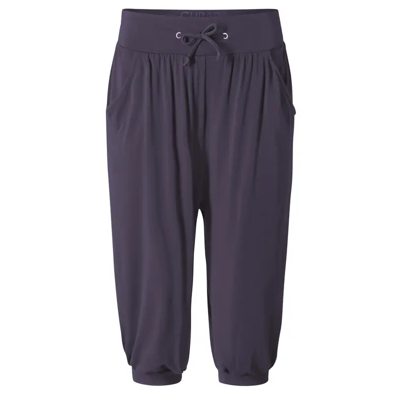 Capri-Pants, relaxed - dark aubergine