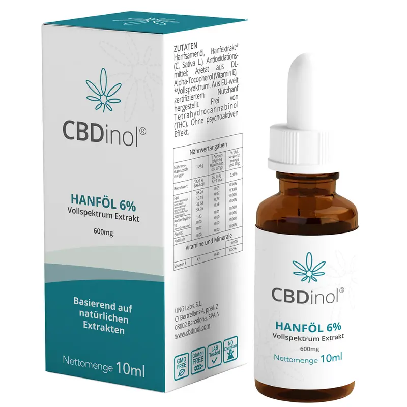 CBDinol Hanföl 6% Vollspektrum Extrakt 600mg
