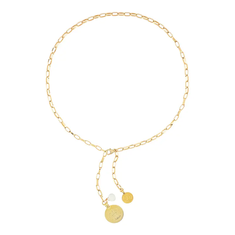 Chunky Choker mit Paiser Coins, Gold