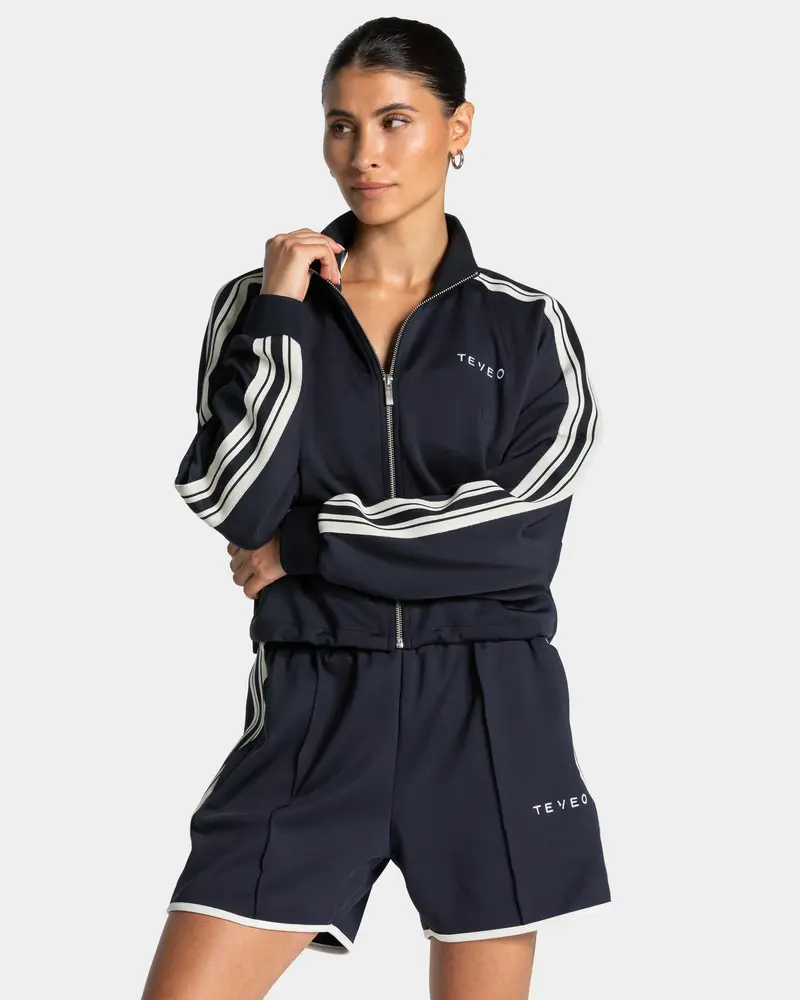 Club Cropped Zip Jacke "Midnight"