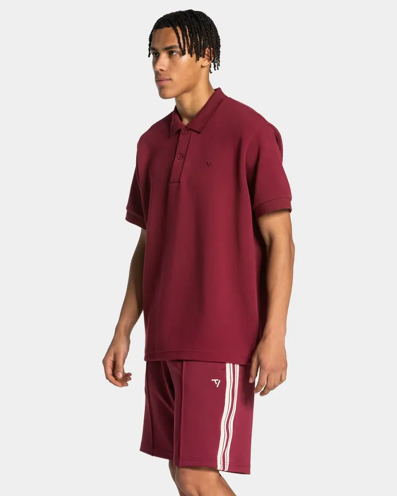 Club Oversized Polo "Weinrot"