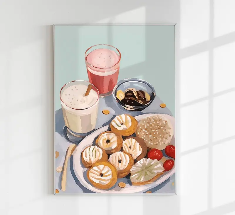 Coffee Break Art Print – Poster von Patroa Studio
