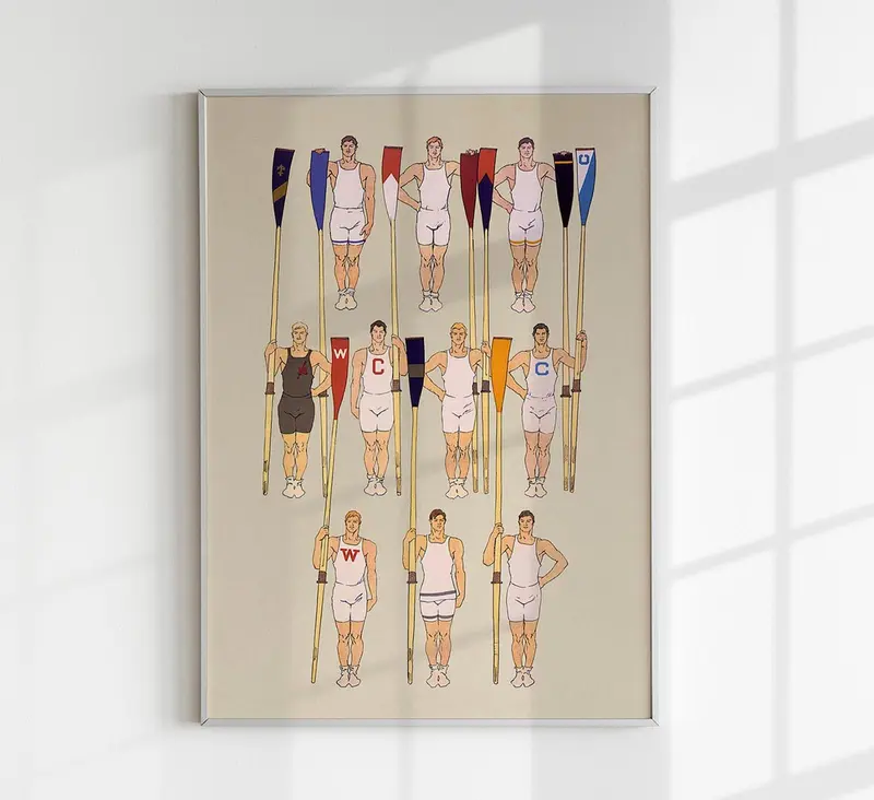 College Crews Poster – Edward Penfield Vintage Kunstdruck