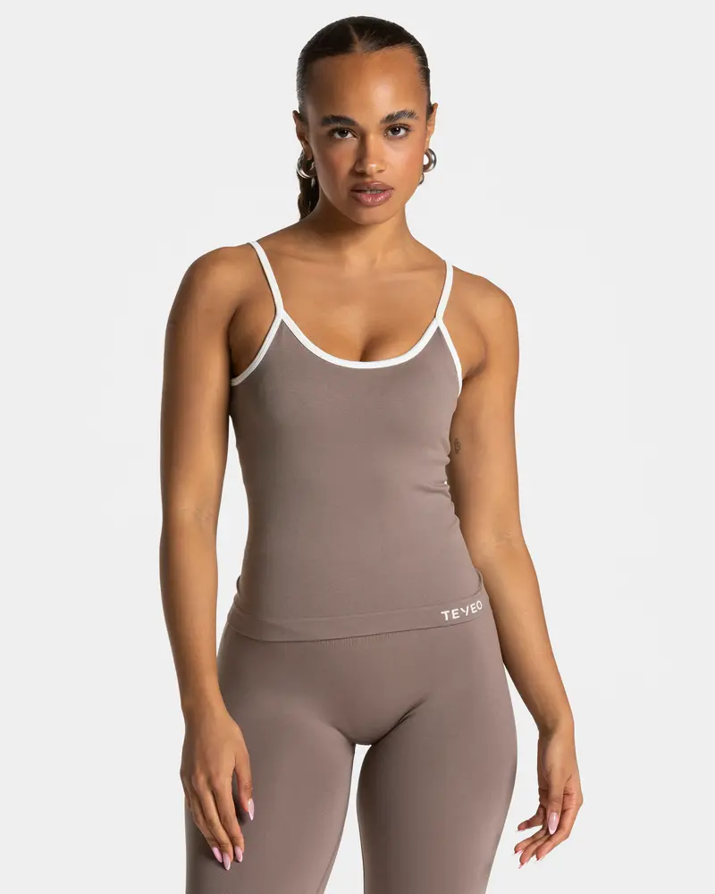 Contrastline Cami Top "Mokka"