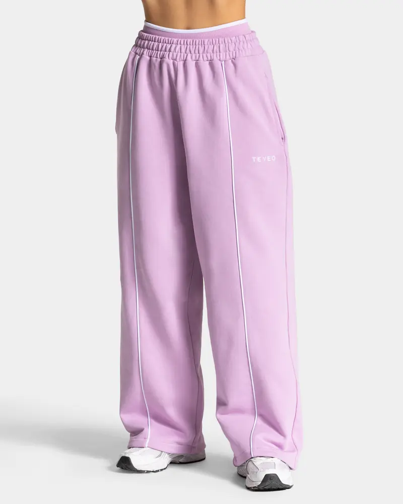 Contrastline Wide Leg Jogger "Orchid"
