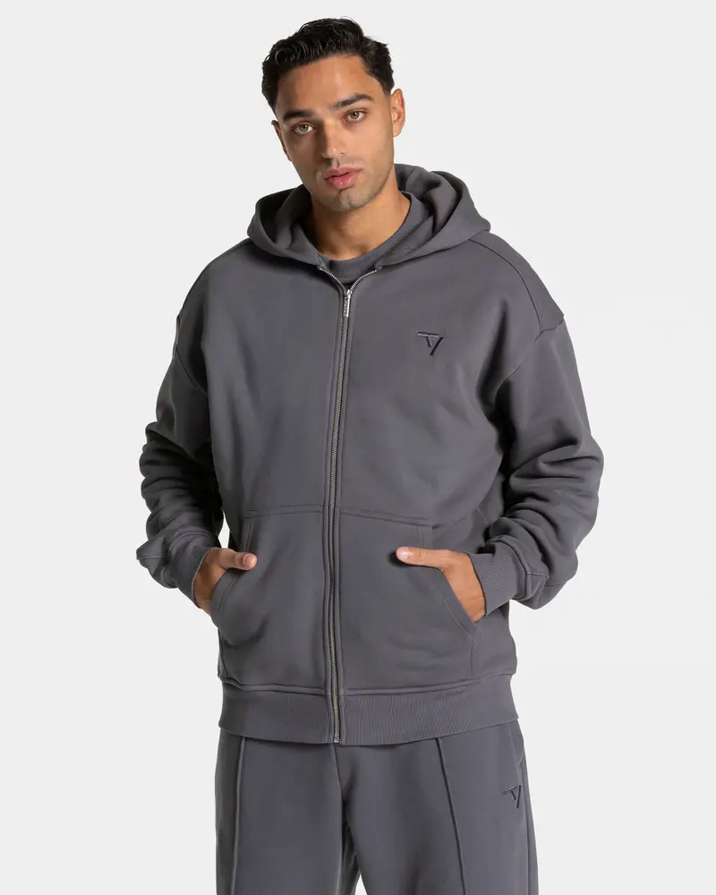 Contrastline Zip Jacke "Graphit"