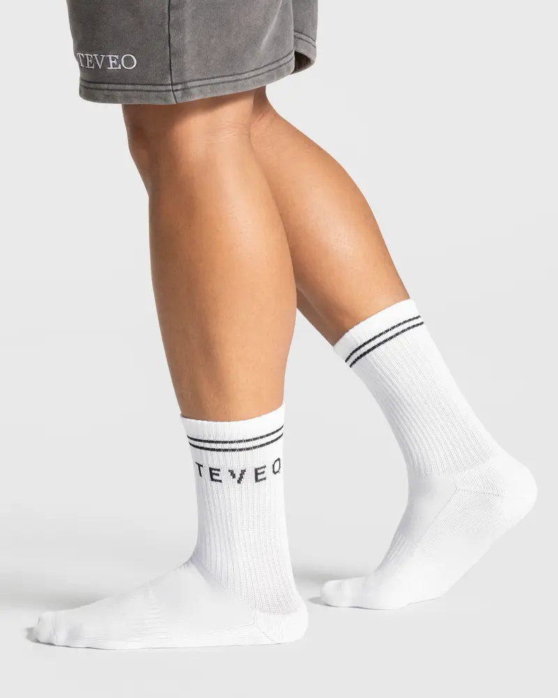 Crew Socken (2er-Pack) "Weiß"