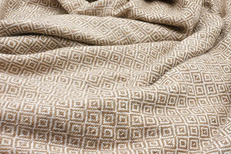 Decke aus 100% Kaschmir ~ DIAMOND BEIGE