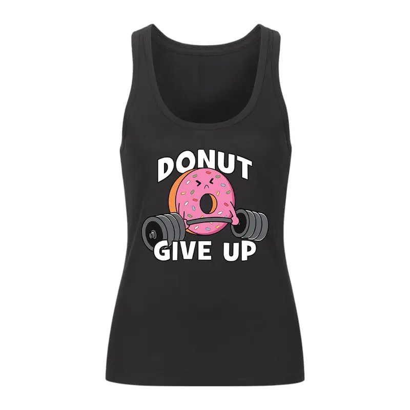 DONUT GIVE UP DAMEN TANK TOP